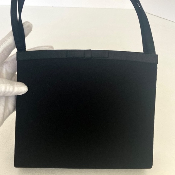 Vintage Kenneth Cole Structured  Black Handbag Circa 1990 - Picture 1 of 9